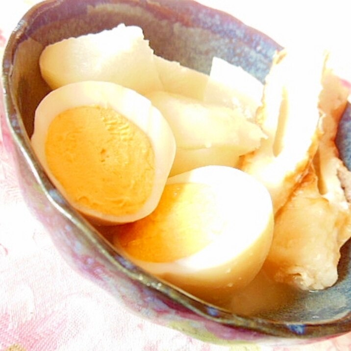 白湯スープｄｅ❤卵と竹輪と大根の炊いたん❤